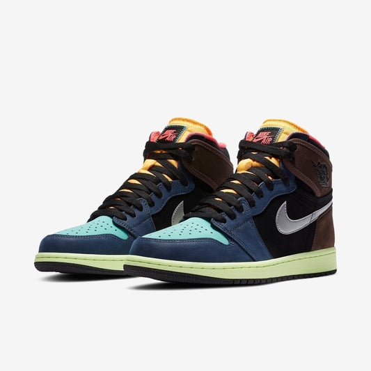 Air Jordan 1 Retro High OG 'Tokyo Bio Hack' (2020) [555088-201] Athletic Basketball Sports Sneakers in Baroque Brown / Racer Pink - Black for Unisex Adult Mens - AVBL MRKT (1)