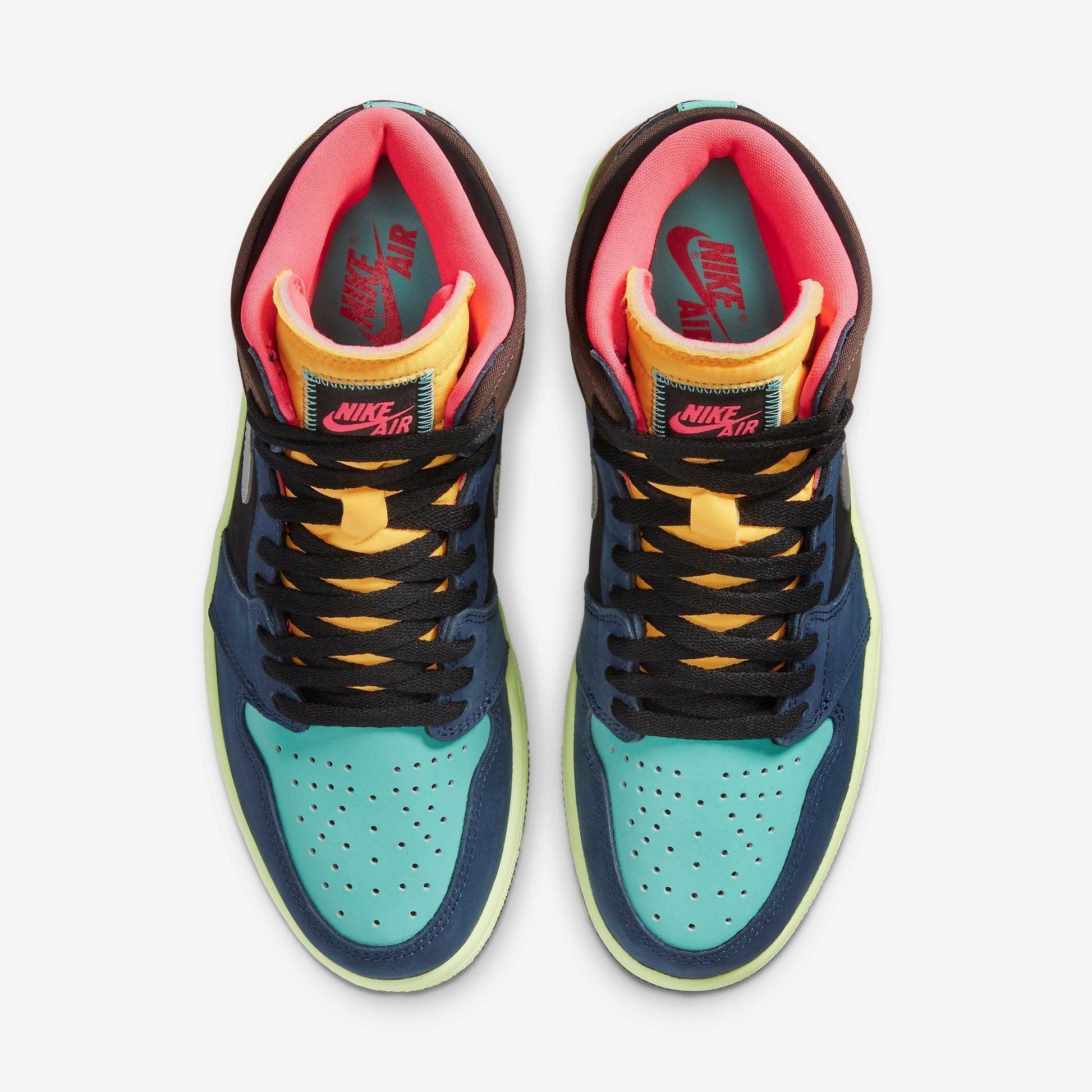 Air Jordan 1 Retro High OG 'Tokyo Bio Hack' (2020) [555088-201] Athletic Basketball Sports Sneakers in Baroque Brown / Racer Pink - Black for Unisex Adult Mens - AVBL MRKT (5)