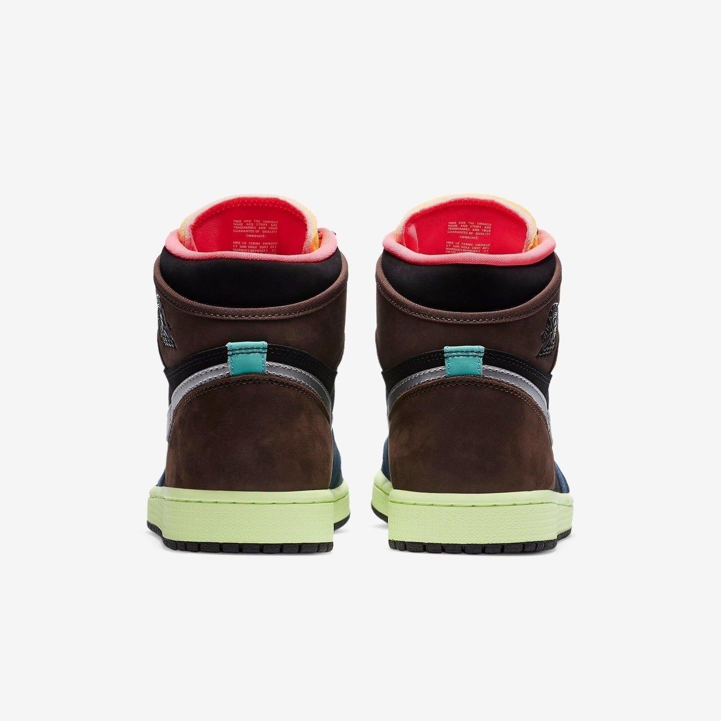 Air Jordan 1 Retro High OG 'Tokyo Bio Hack' (2020) [555088-201] Athletic Basketball Sports Sneakers in Baroque Brown / Racer Pink - Black for Unisex Adult Mens - AVBL MRKT (6)