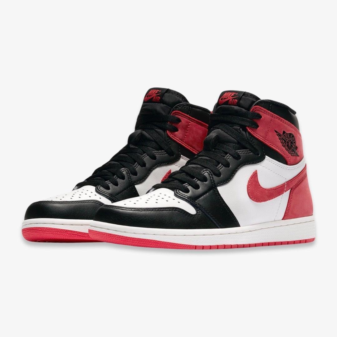 Air Jordan 1 Retro High OG 'Track Red' (2018) [555088-112] Athletic Basketball Sports Sneakers in Summit White / Track Red - Black for Unisex Adult Mens - AVBL MRKT (1)