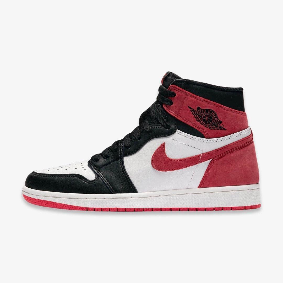 Air Jordan 1 Retro High OG 'Track Red' (2018) [555088-112] Athletic Basketball Sports Sneakers in Summit White / Track Red - Black for Unisex Adult Mens - AVBL MRKT (2)
