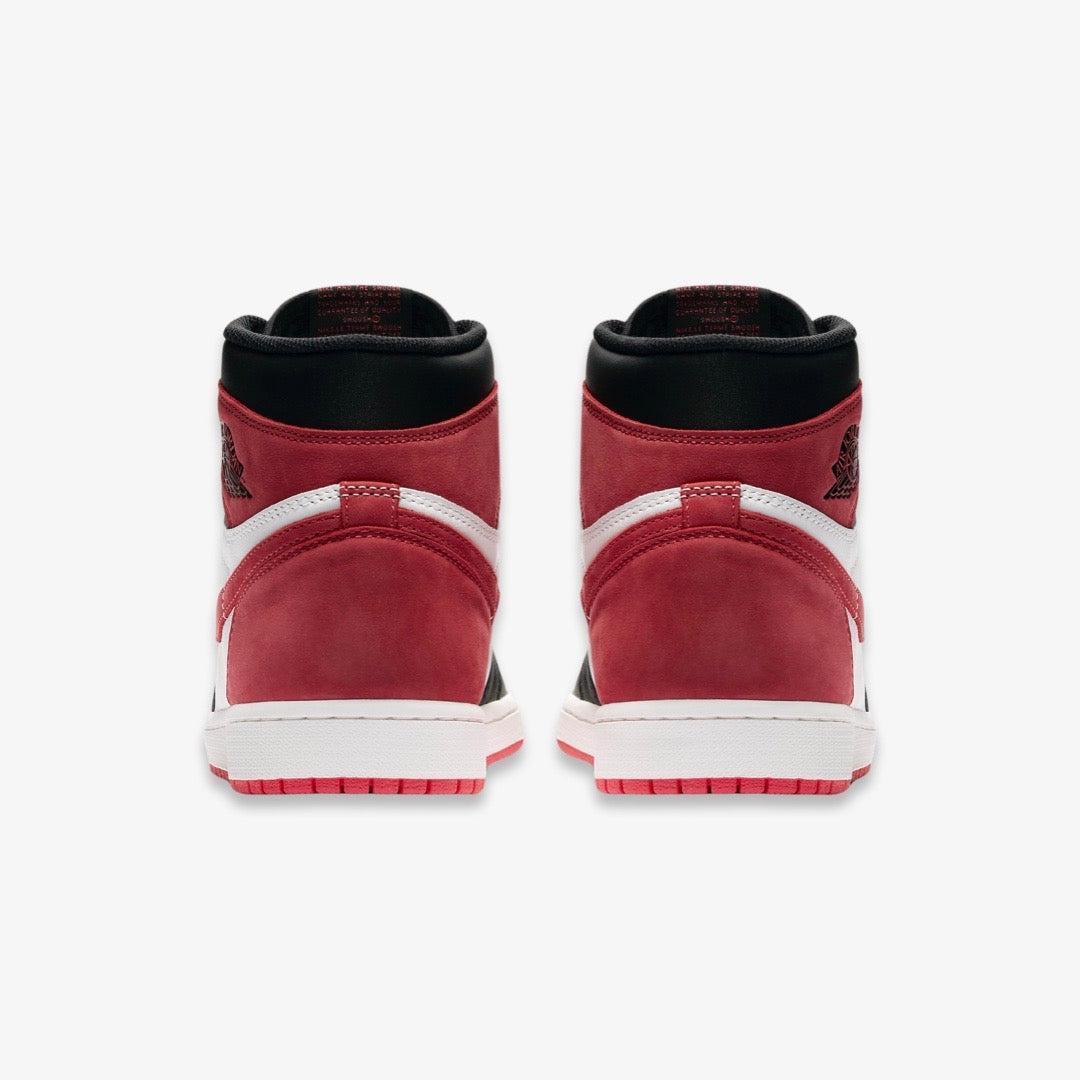 Air Jordan 1 Retro High OG 'Track Red' (2018) [555088-112] Athletic Basketball Sports Sneakers in Summit White / Track Red - Black for Unisex Adult Mens - AVBL MRKT (6)