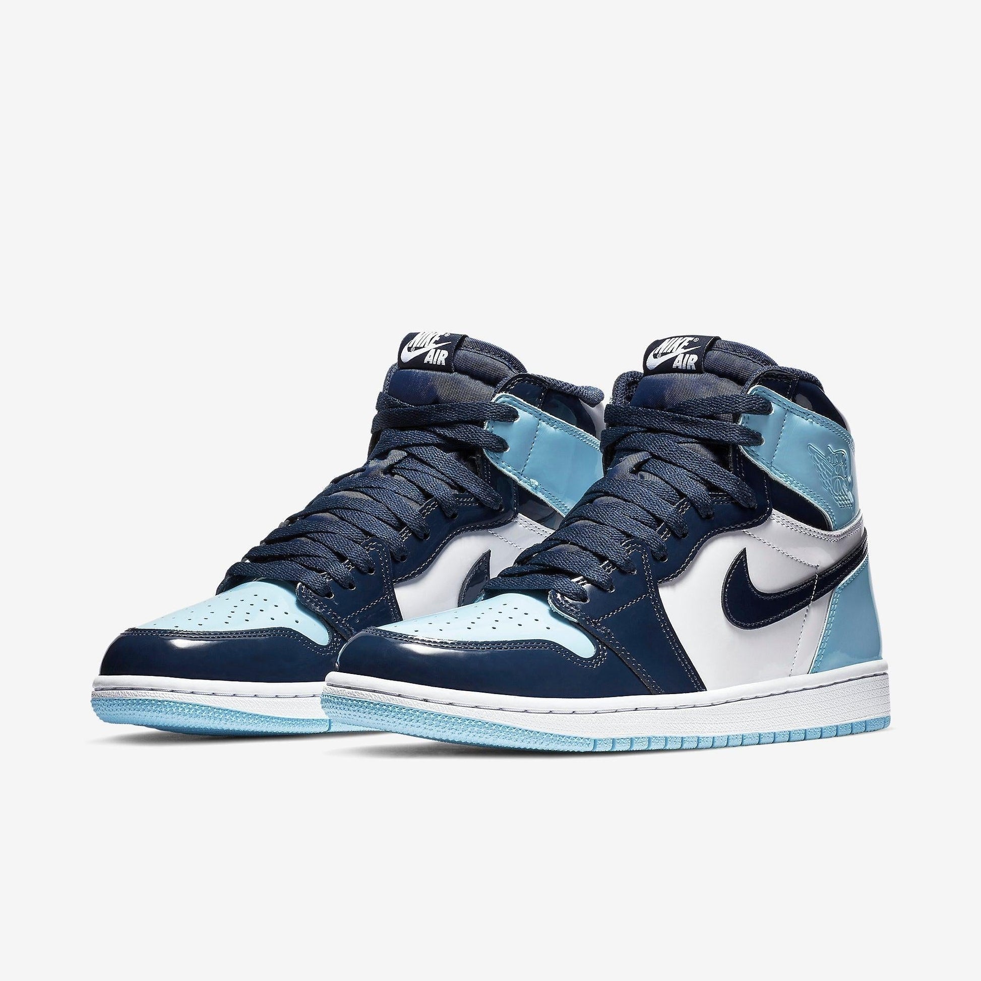 Air Jordan 1 Retro High OG 'UNC Blue Chill' (2019) (Womens) [CD0461-401] Athletic Basketball Sports Sneakers in Obsidian / Blue Chill - White for Unisex Adult Female Ladies Girls WMNS - AVBL MRKT (1)