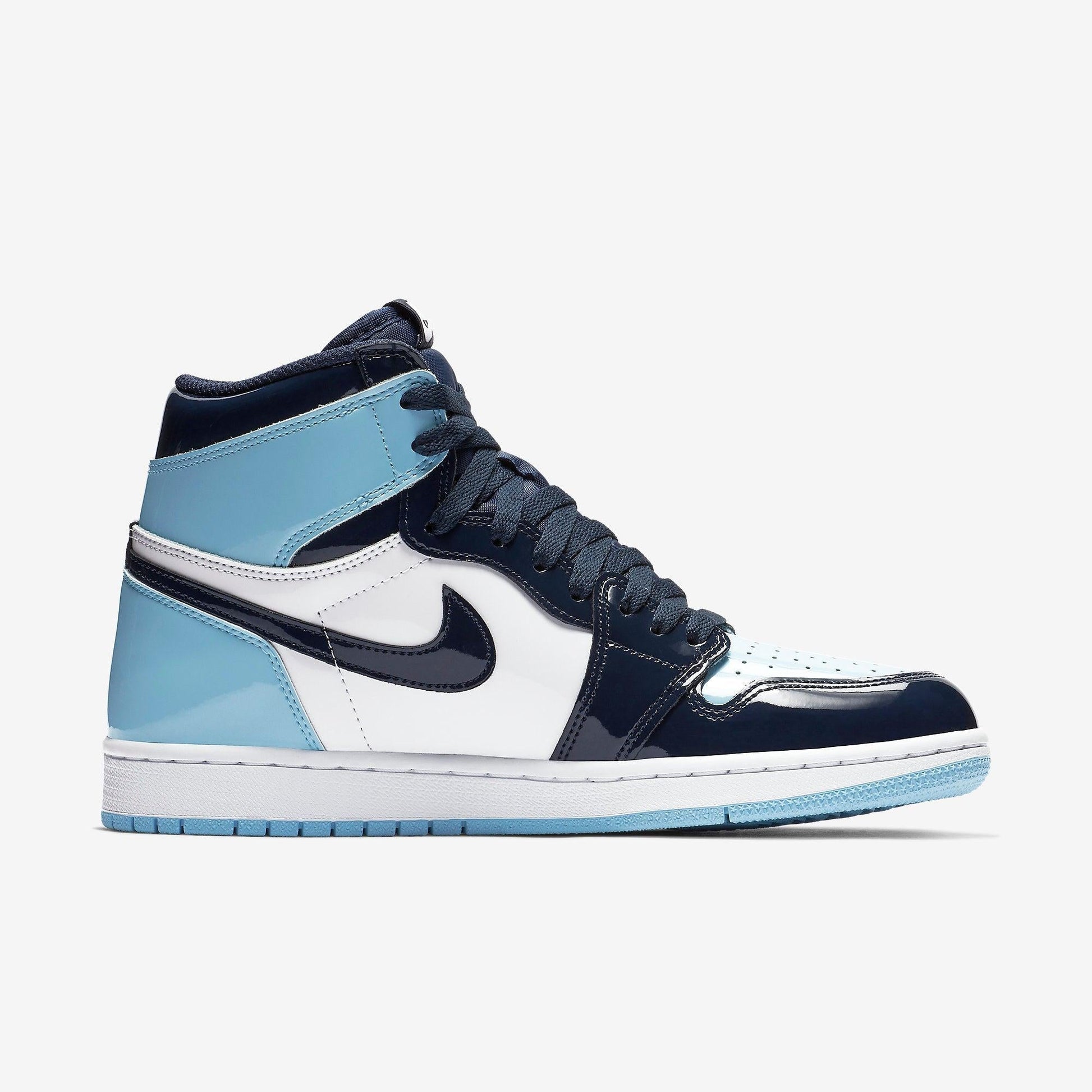 Air Jordan 1 Retro High OG 'UNC Blue Chill' (2019) (Womens) [CD0461-401] Athletic Basketball Sports Sneakers in Obsidian / Blue Chill - White for Unisex Adult Female Ladies Girls WMNS - AVBL MRKT (4)