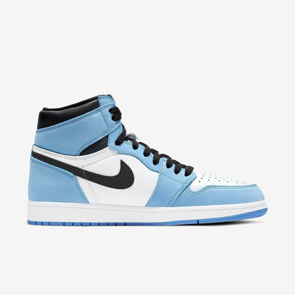 Air Jordan 1 Retro High OG 'UNC University Blue' (2021) [555088-134] Athletic Basketball Sports Sneakers in White / Black - University Blue for Unisex Adult Mens - AVBL MRKT (4)