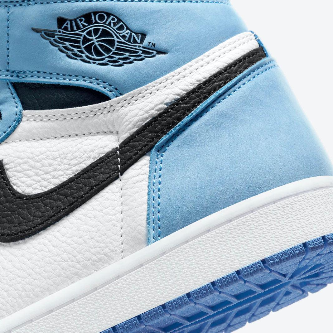 Air Jordan 1 Retro High OG 'UNC University Blue' (2021) [555088-134] Athletic Basketball Sports Sneakers in White / Black - University Blue for Unisex Adult Mens - AVBL MRKT (8)