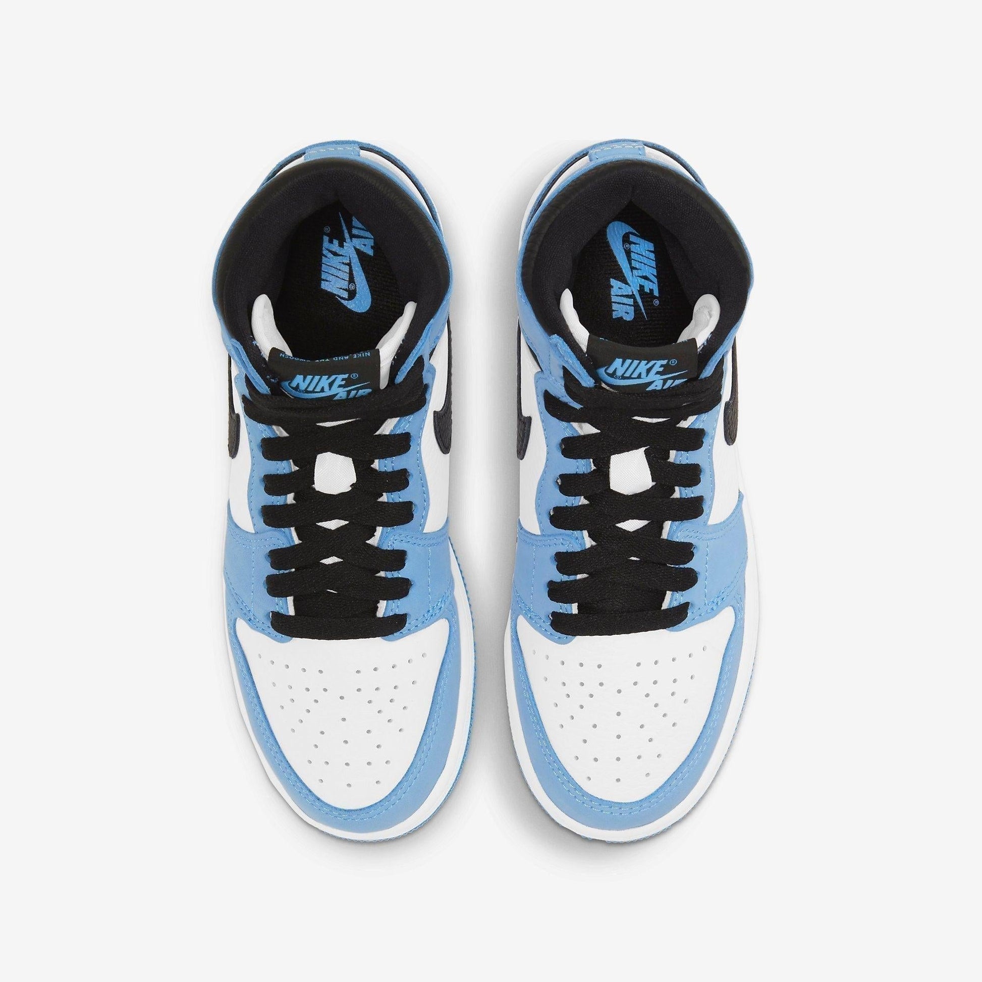Air Jordan 1 Retro High OG 'UNC University Blue' (2021) (GS) [575441-134] Athletic Basketball Sports Sneakers in White / Black - University Blue for Unisex Youth Kids Junior Boys Girls - AVBL MRKT (5)