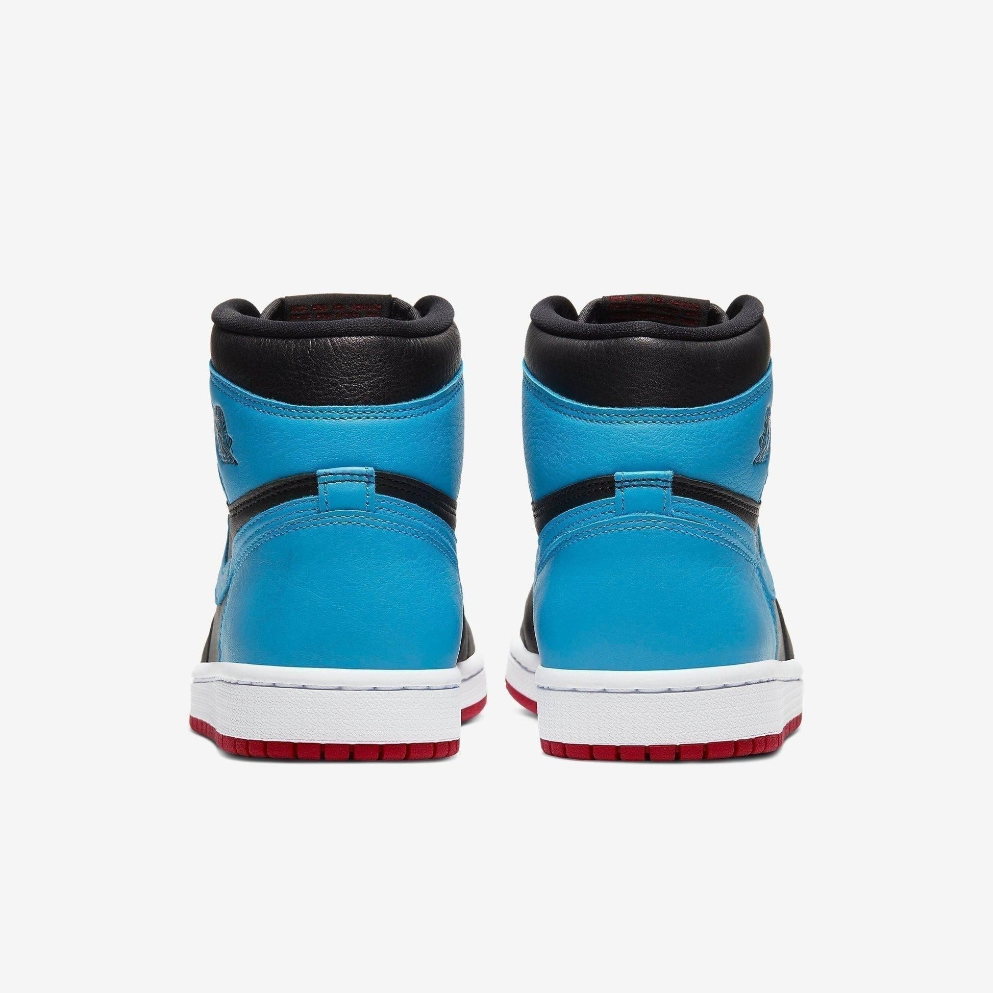Air Jordan 1 Retro High OG 'UNC to Chicago' (2020) (Womens) [CD0461-046] Athletic Basketball Sports Sneakers in Black / Dark Powder Blue - Gym Red for Unisex Adult Female Ladies Girls WMNS - AVBL MRKT (6)