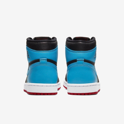 Air Jordan 1 Retro High OG 'UNC to Chicago' (2020) (Womens) [CD0461-046] Athletic Basketball Sports Sneakers in Black / Dark Powder Blue - Gym Red for Unisex Adult Female Ladies Girls WMNS - AVBL MRKT (6)