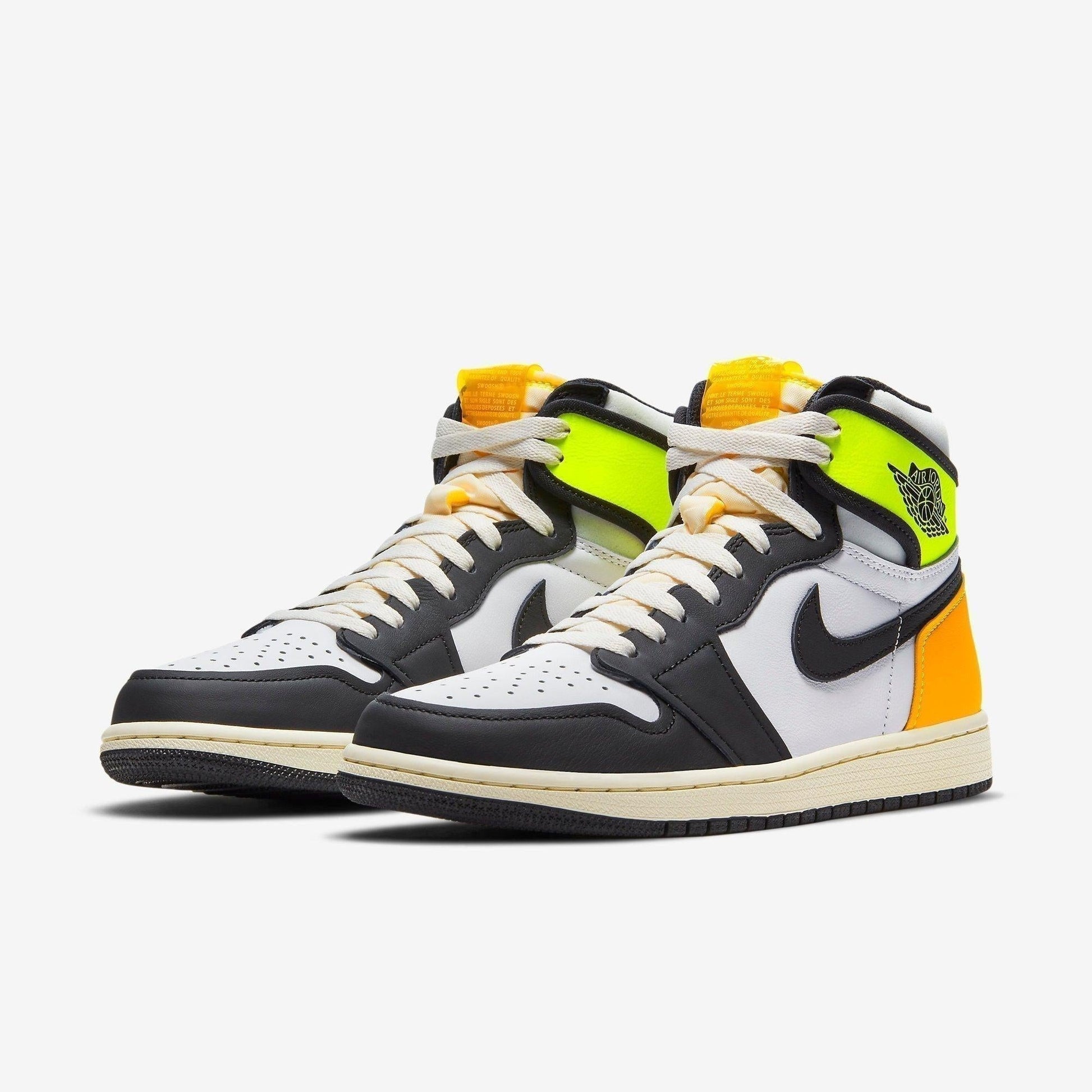 Air Jordan 1 Retro High OG 'Volt / Gold' (2021) [555088-118] Athletic Basketball Sports Sneakers in White / Black - Volt for Unisex Adult Mens - AVBL MRKT (1)