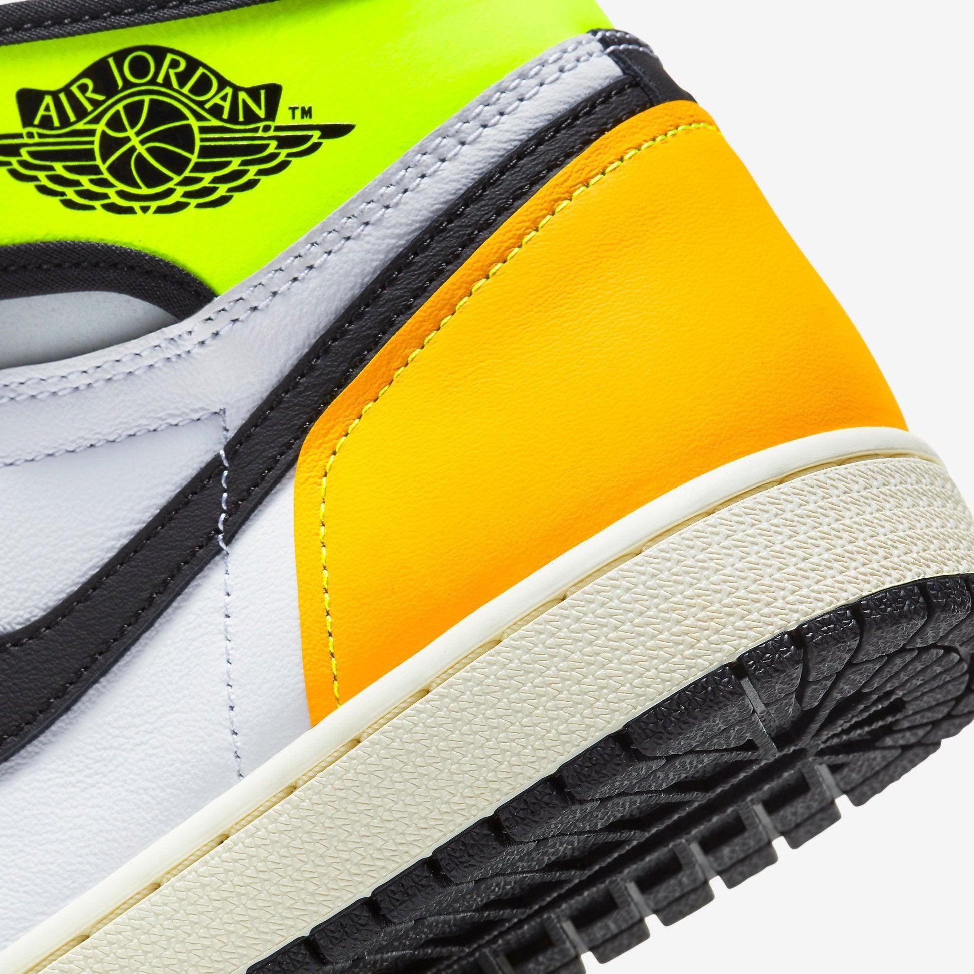 Air Jordan 1 Retro High OG 'Volt / Gold' (2021) [555088-118] Athletic Basketball Sports Sneakers in White / Black - Volt for Unisex Adult Mens - AVBL MRKT (8)