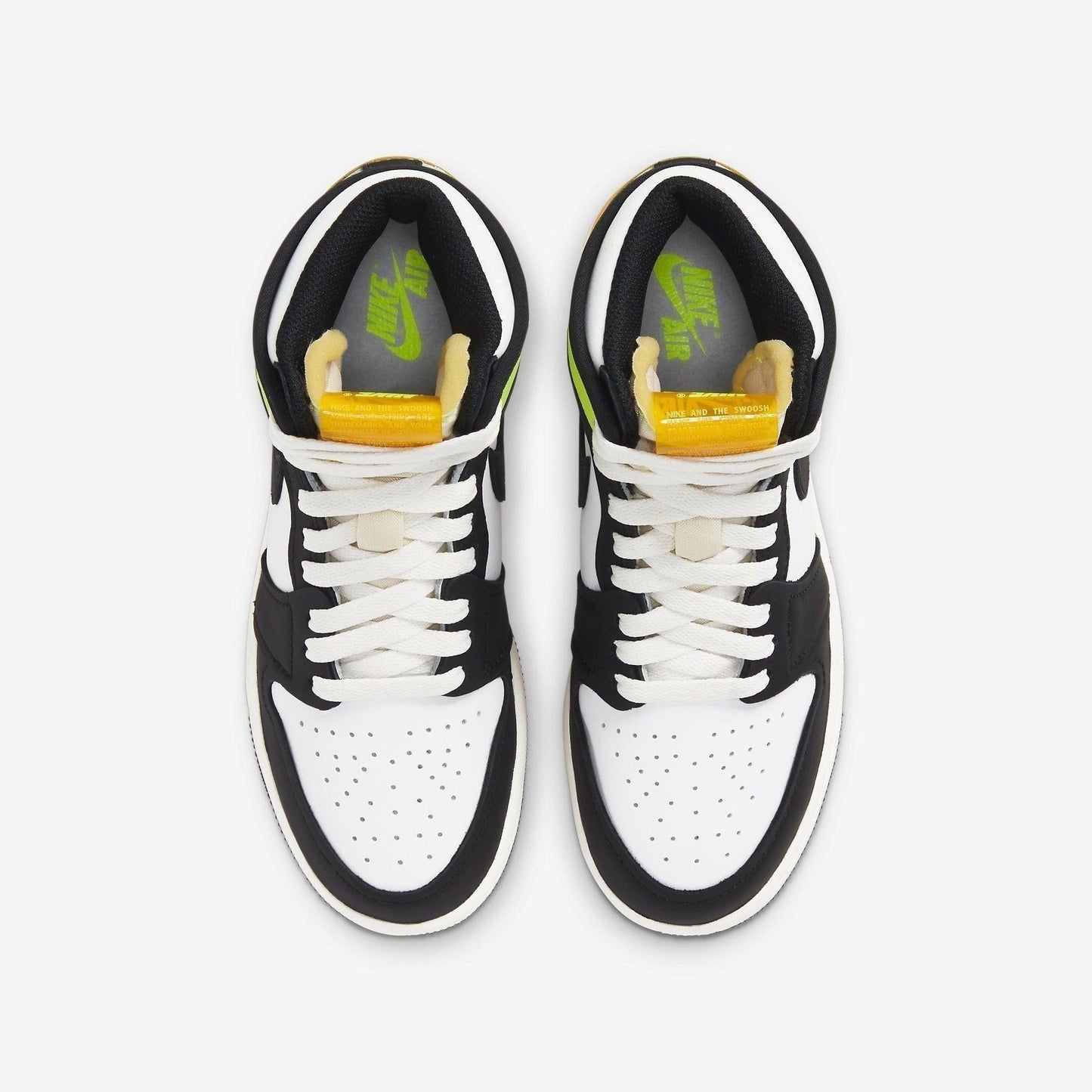 Air Jordan 1 Retro High OG 'Volt / Gold' (2021) (GS) [575441-118] Athletic Basketball Sports Sneakers in White / Black - Volt for Unisex Youth Kids Junior Boys Girls - AVBL MRKT (5)