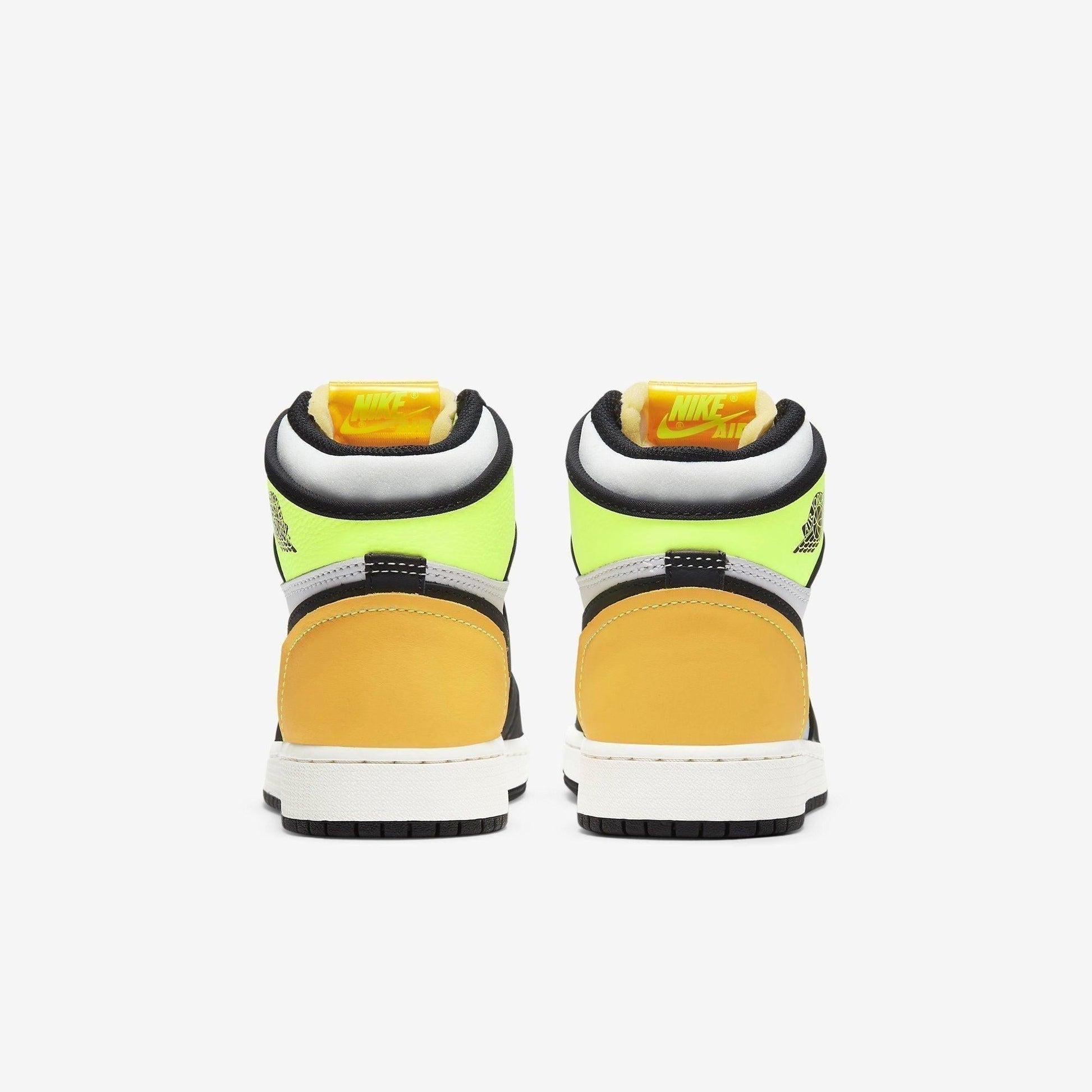 Air Jordan 1 Retro High OG 'Volt / Gold' (2021) (GS) [575441-118] Athletic Basketball Sports Sneakers in White / Black - Volt for Unisex Youth Kids Junior Boys Girls - AVBL MRKT (6)