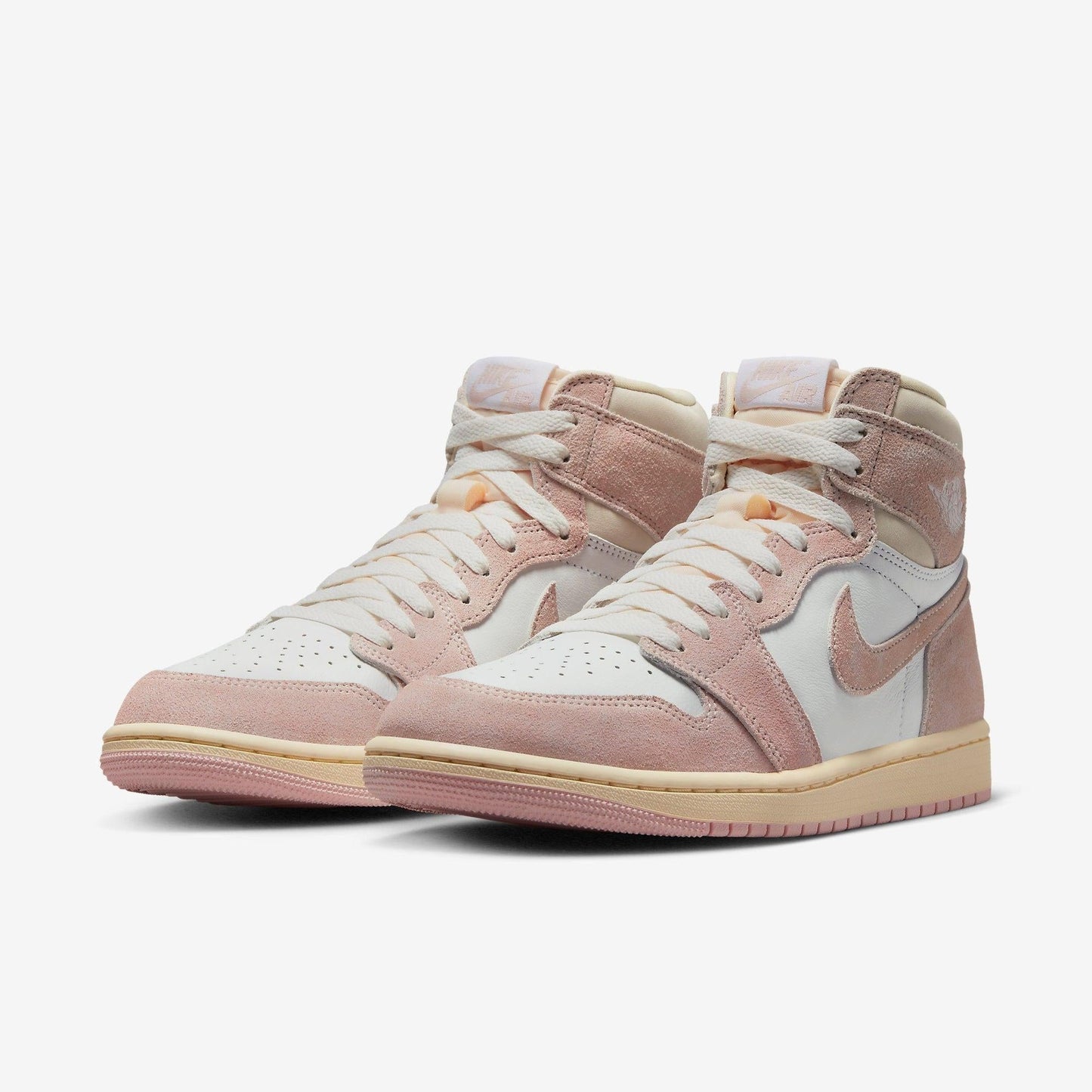 Air Jordan 1 Retro High OG 'Washed Pink' (2023) (Womens) [FD2596-600] Athletic Basketball Sports Sneakers in Atmosphere / White - Muslin - Sail for Unisex Adult Female Ladies Girls WMNS - AVBL MRKT (1)