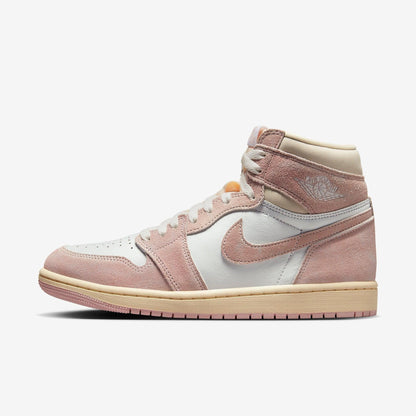 Air Jordan 1 Retro High OG 'Washed Pink' (2023) (Womens) [FD2596-600] Athletic Basketball Sports Sneakers in Atmosphere / White - Muslin - Sail for Unisex Adult Female Ladies Girls WMNS - AVBL MRKT (2)