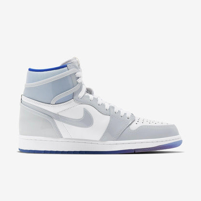Air Jordan 1 Retro High Zoom Air 'Racer Blue' (2020) [CK6637-104] Athletic Basketball Sports Sneakers in White / White - Racer Blue for Unisex Adult Mens - AVBL MRKT (4)