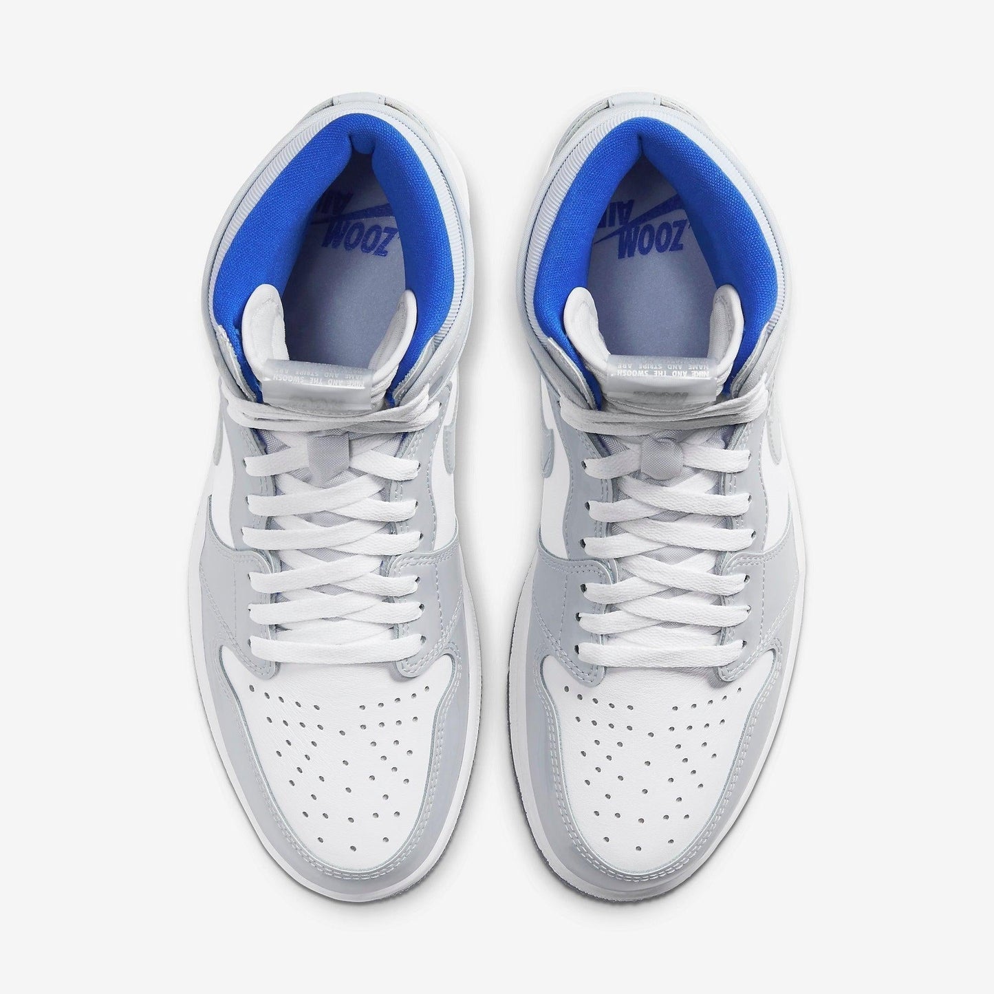 Air Jordan 1 Retro High Zoom Air 'Racer Blue' (2020) [CK6637-104] Athletic Basketball Sports Sneakers in White / White - Racer Blue for Unisex Adult Mens - AVBL MRKT (5)