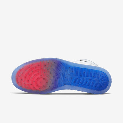 Air Jordan 1 Retro High Zoom Air 'Racer Blue' (2020) [CK6637-104] Athletic Basketball Sports Sneakers in White / White - Racer Blue for Unisex Adult Mens - AVBL MRKT (7)