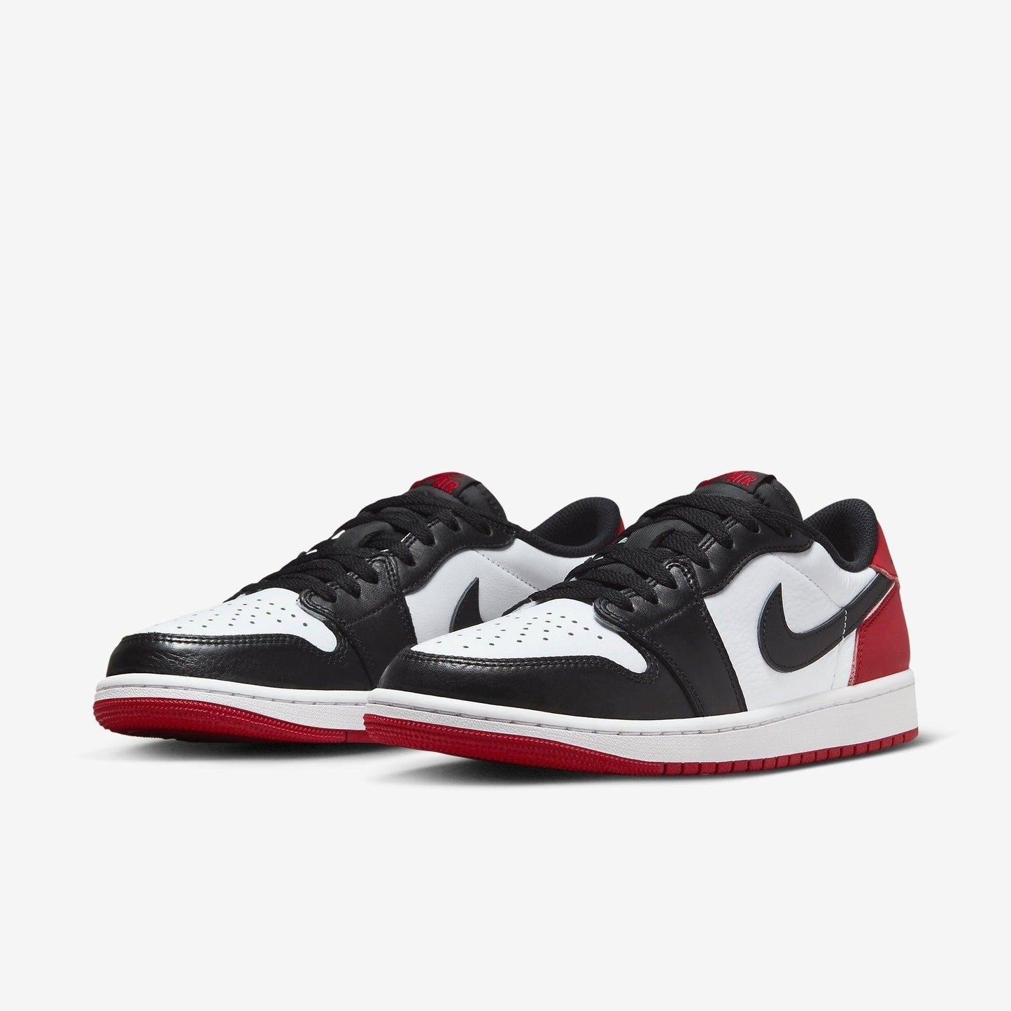 Air Jordan 1 Retro Low OG 'Black Toe' (2023) [CZ0790-106] Athletic Basketball Sports Sneakers in White / Black - Varsity Red for Unisex Adult Mens - AVBL MRKT (1)