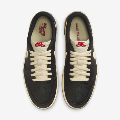 Air Jordan 1 Retro Low OG Nitro x Nigel Sylvester 'Better With Time' (2025) [IB8958-001] Athletic Basketball Sports Sneakers in Black / Muslin - Varsity Red for Unisex Adult Mens - AVBL MRKT (5)