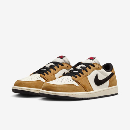 Air Jordan 1 Retro Low OG 'ROTY / Rookie of the Year' (2025) [CZ0790-107] Athletic Basketball Sports Sneakers in Sail / Black - Golden Harvest - Gym Red for Unisex Adult Mens - AVBL MRKT (1)