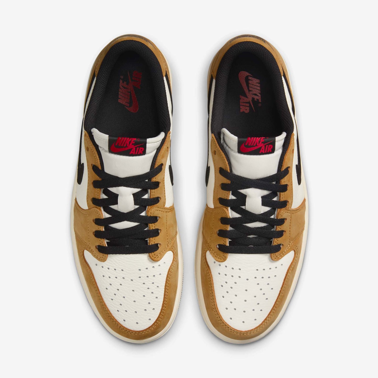 Air Jordan 1 Retro Low OG 'ROTY / Rookie of the Year' (2025) [CZ0790-107] Athletic Basketball Sports Sneakers in Sail / Black - Golden Harvest - Gym Red for Unisex Adult Mens - AVBL MRKT (5)