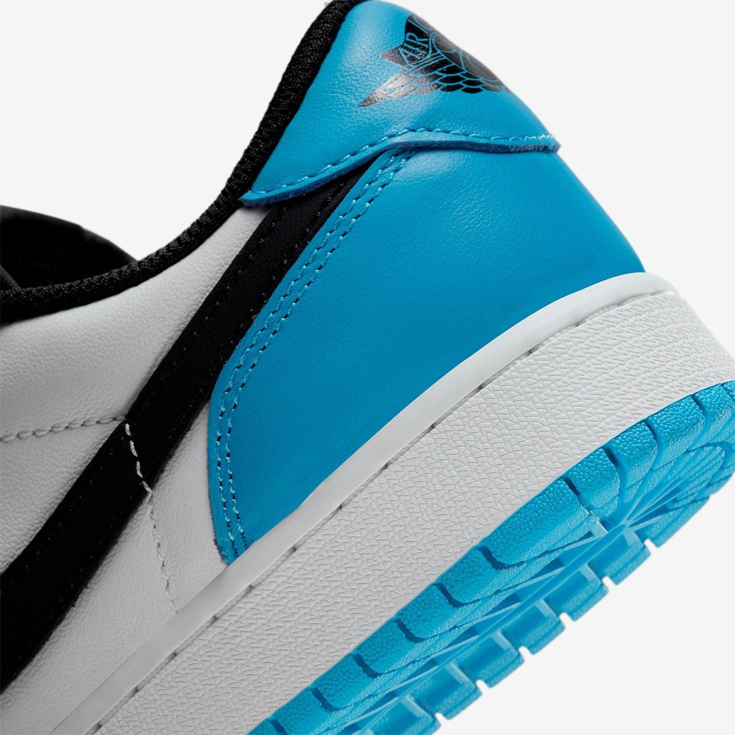 Air Jordan 1 Retro Low OG 'UNC / Dark Powder Blue' (2022) (GS) [CZ0858-104] Athletic Basketball Sports Sneakers in White / Dark Powder Blue - Black for Unisex Youth Kids Junior Boys Girls - AVBL MRKT (8)