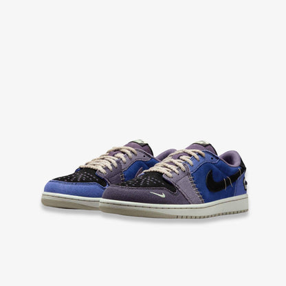 Air Jordan 1 Retro Low OG x Zion Williamson 'Voodoo Alternate' (2025) (GS) [IH2725-500] Athletic Basketball Sports Sneakers in Regency Purple / Vapor Green - Black for Unisex Youth Kids Junior Boys Girls - AVBL MRKT (1)