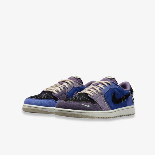 Air Jordan 1 Retro Low OG x Zion Williamson 'Voodoo Alternate' (2025) (GS) [IH2725-500] Athletic Basketball Sports Sneakers in Regency Purple / Vapor Green - Black for Unisex Youth Kids Junior Boys Girls - AVBL MRKT (1)