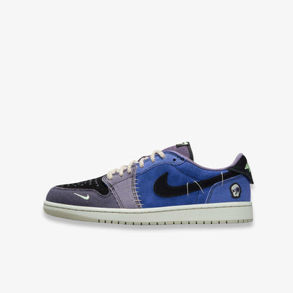 Air Jordan 1 Retro Low OG x Zion Williamson 'Voodoo Alternate' (2025) (GS) [IH2725-500] Athletic Basketball Sports Sneakers in Regency Purple / Vapor Green - Black for Unisex Youth Kids Junior Boys Girls - AVBL MRKT (2)