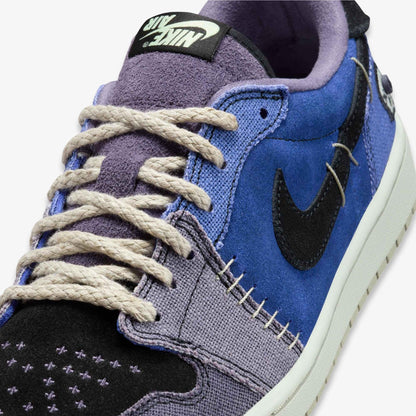 Air Jordan 1 Retro Low OG x Zion Williamson 'Voodoo Alternate' (2025) (GS) [IH2725-500] Athletic Basketball Sports Sneakers in Regency Purple / Vapor Green - Black for Unisex Youth Kids Junior Boys Girls - AVBL MRKT (7)