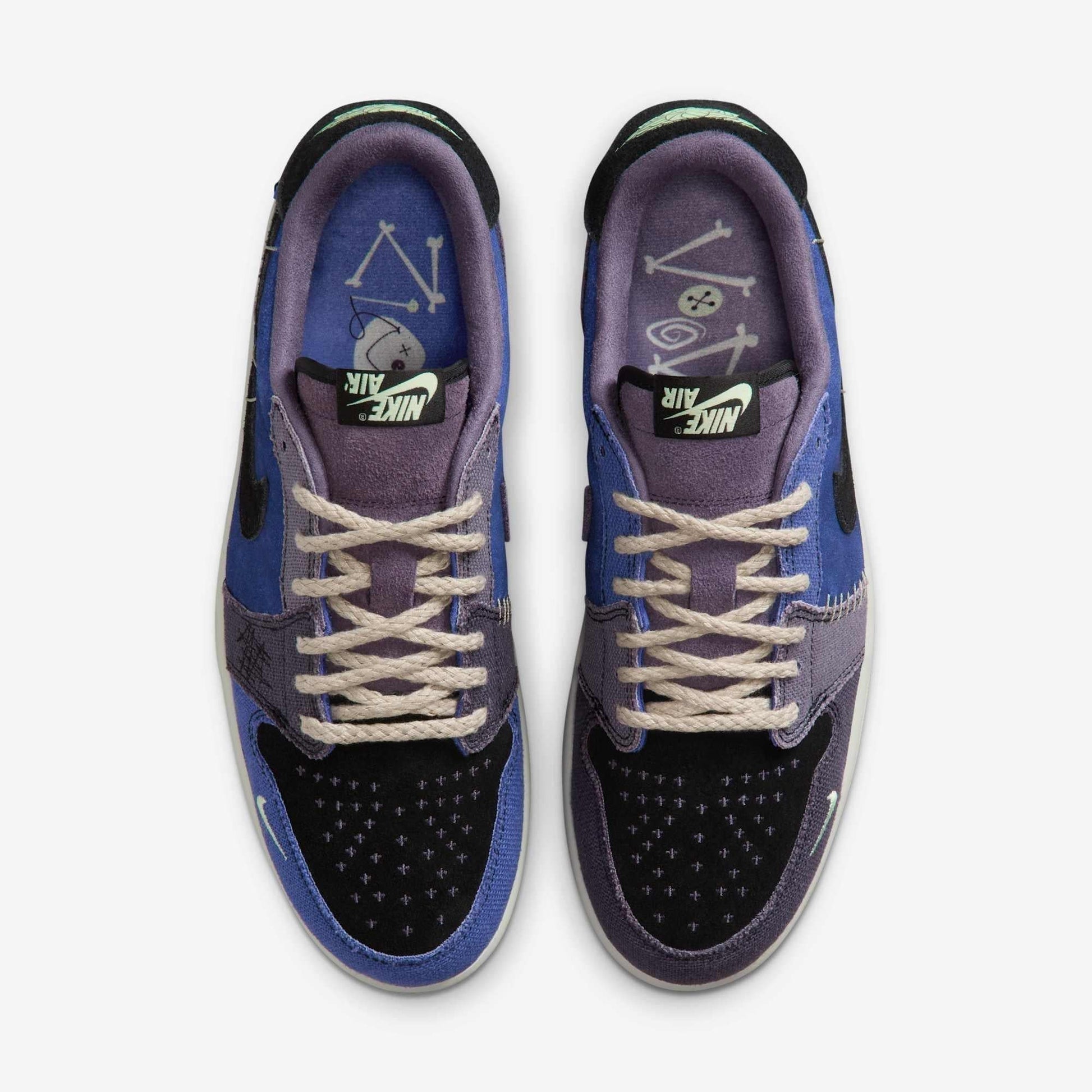 Air Jordan 1 Retro Low OG x Zion Williamson 'Voodoo Alternate' (2025) [IH2309-500] Athletic Basketball Sports Sneakers in Regency Purple / Vapor Green - Black for Unisex Adult Mens - AVBL MRKT (5)