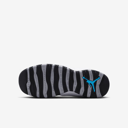 Air Jordan 10 Retro 'OG Steel' (2025) (GS) [IB7359-104] Athletic Basketball Sports Sneakers in White / Black - Light Steel Grey for Unisex Youth Kids Junior Boys Girls - AVBL MRKT (9)