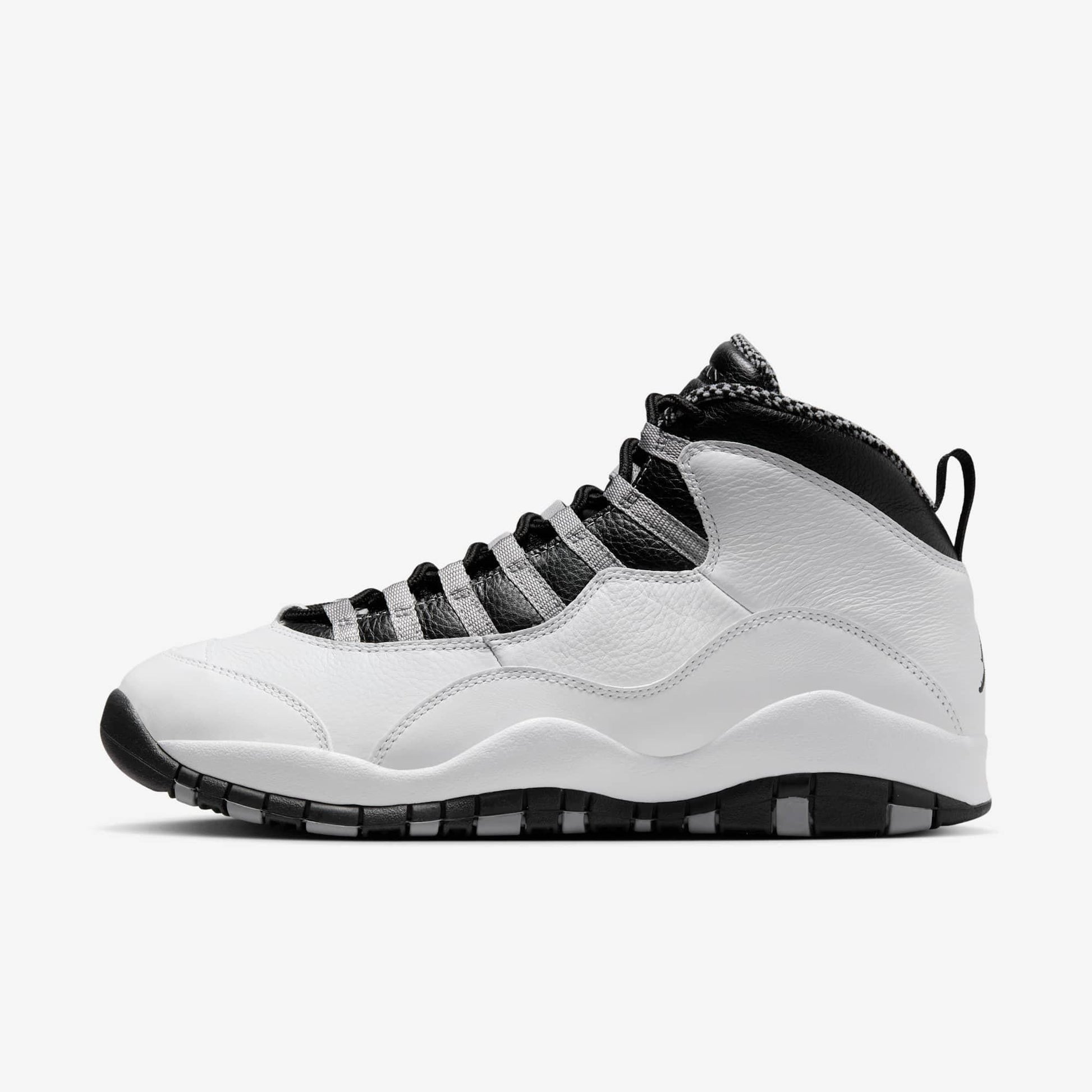 Air Jordan 10 Retro 'OG Steel' (2025) [HJ6779-104] Athletic Basketball Sports Sneakers in White / Black - Light Steel Grey for Unisex Adult Mens - AVBL MRKT (2)