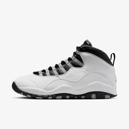 Air Jordan 10 Retro 'OG Steel' (2025) [HJ6779-104] Athletic Basketball Sports Sneakers in White / Black - Light Steel Grey for Unisex Adult Mens - AVBL MRKT (2)