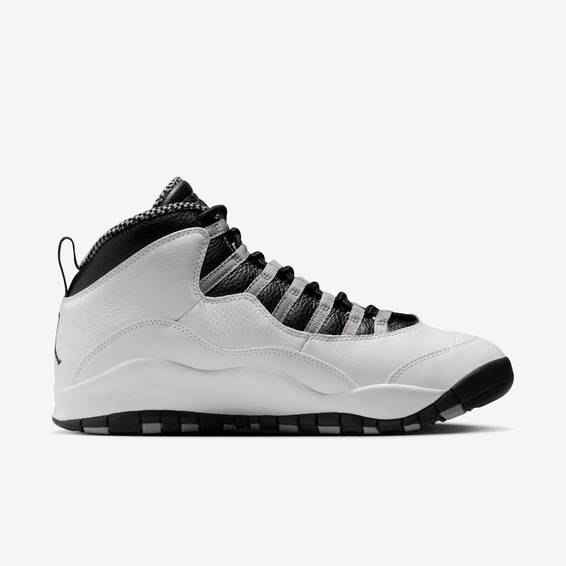 Air Jordan 10 Retro 'OG Steel' (2025) [HJ6779-104] Athletic Basketball Sports Sneakers in White / Black - Light Steel Grey for Unisex Adult Mens - AVBL MRKT (4)