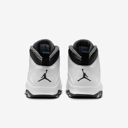 Air Jordan 10 Retro 'OG Steel' (2025) [HJ6779-104] Athletic Basketball Sports Sneakers in White / Black - Light Steel Grey for Unisex Adult Mens - AVBL MRKT (6)