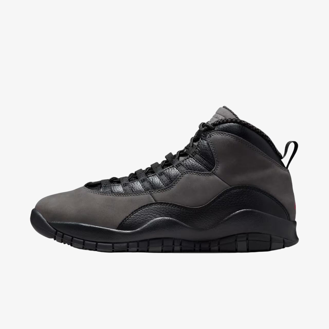 Air Jordan 10 Retro 'Shadow' (2025) [HJ6779-001] Athletic Basketball Sports Sneakers in Charred Grey / True Red - Black for Unisex Adult Mens - AVBL MRKT (2)
