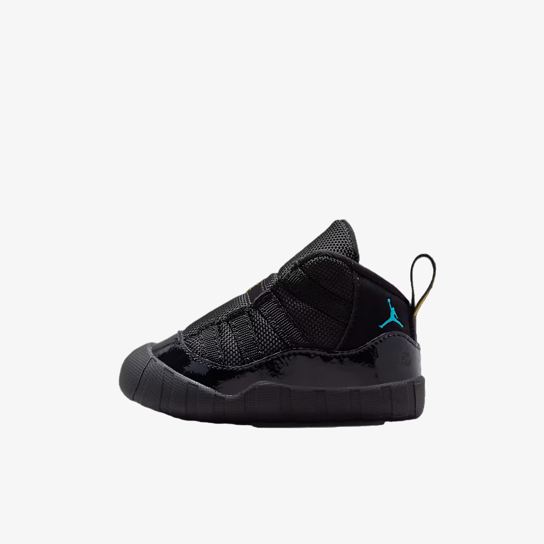 Air Jordan 11 Retro 'Black / Gamma Blue' (2025) (Crib Bootie) [CI6165-047] Athletic Basketball Sports Sneakers in Black / Gamma Blue - Black for Unisex Baby Infant Newborn Toddler - AVBL MRKT (2)