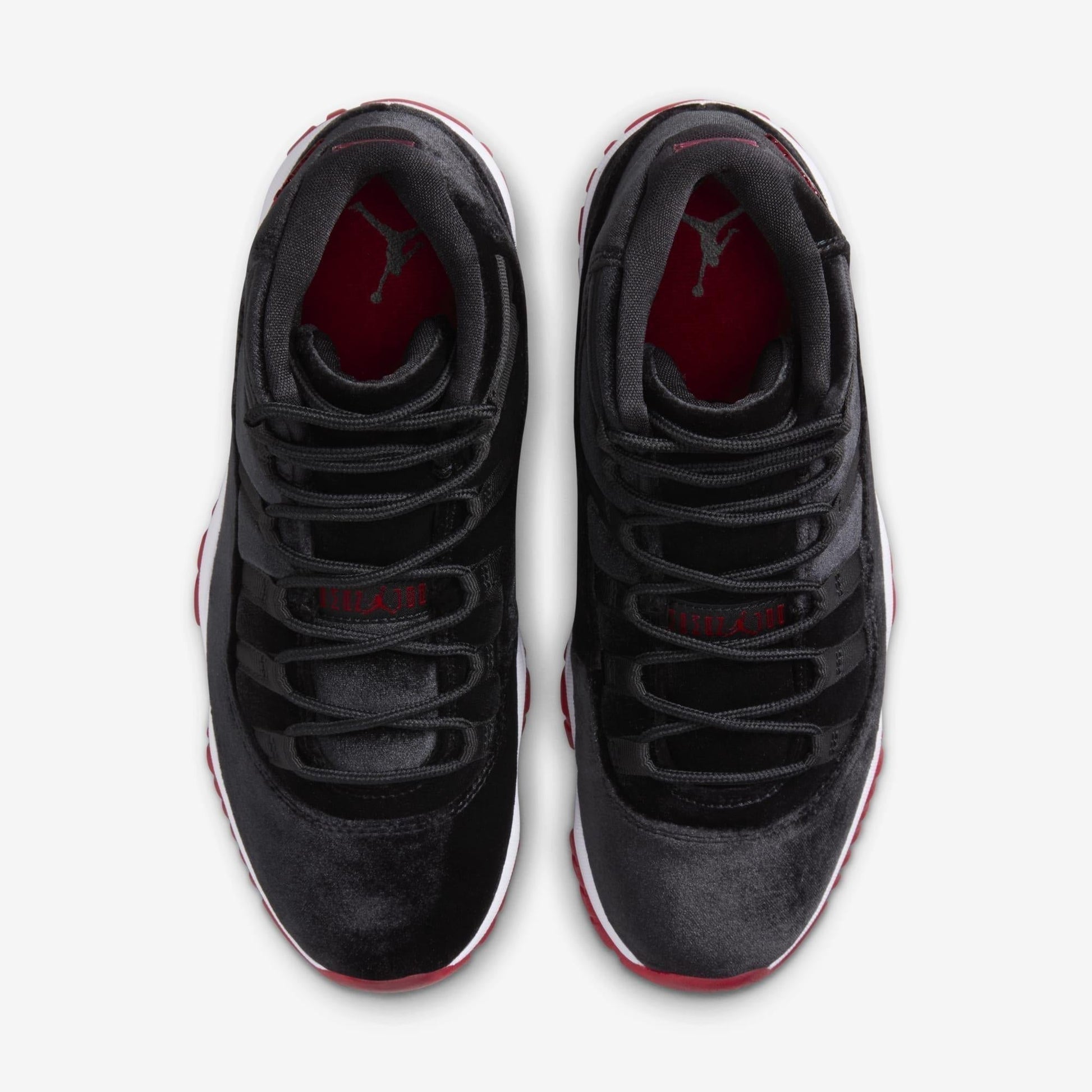 Air Jordan 11 Retro 'Bred Velvet' (2024) (Womens) [DB5457-061] Athletic Basketball Sports Sneakers in Black / Varsity Red - White for Unisex Adult Female Ladies Girls WMNS - AVBL MRKT (5)