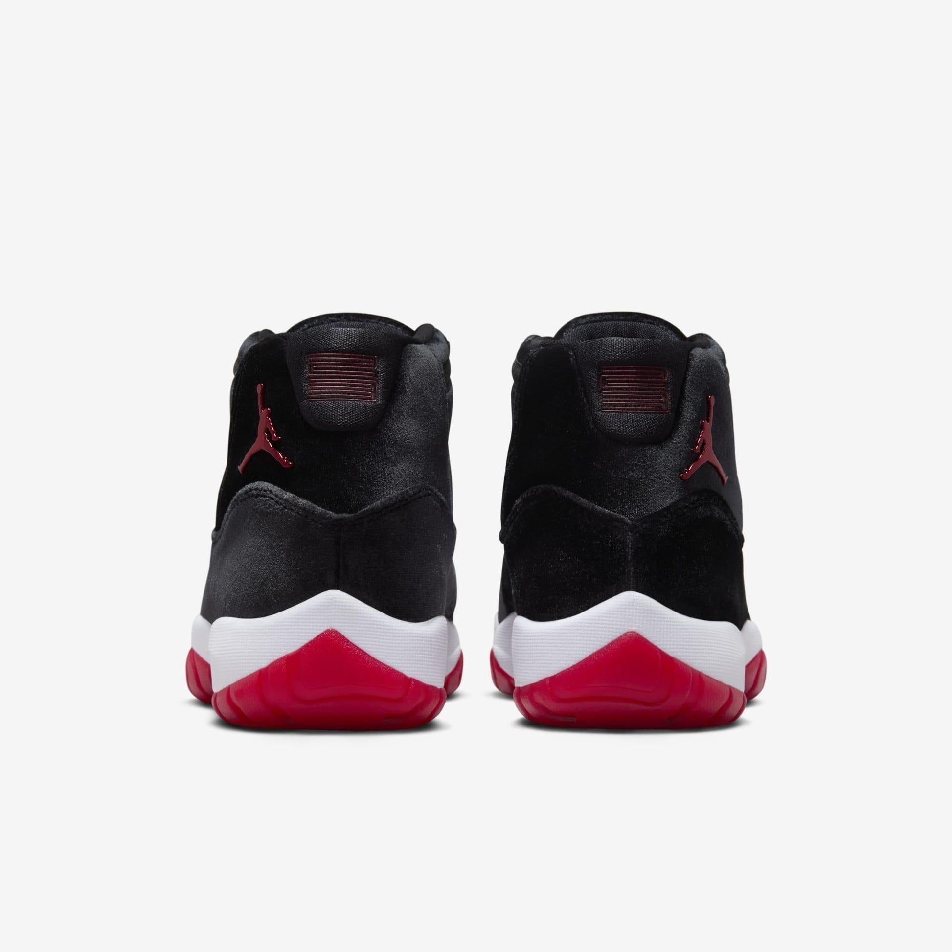 Air Jordan 11 Retro 'Bred Velvet' (2024) (Womens) [DB5457-061] Athletic Basketball Sports Sneakers in Black / Varsity Red - White for Unisex Adult Female Ladies Girls WMNS - AVBL MRKT (6)