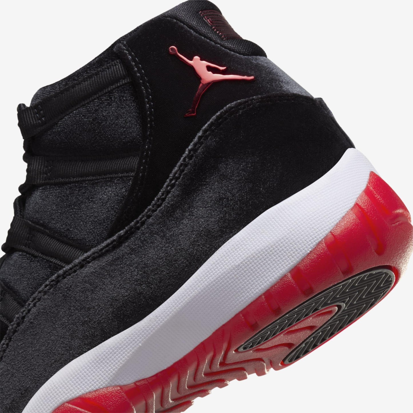 Air Jordan 11 Retro 'Bred Velvet' (2024) (Womens) [DB5457-061] Athletic Basketball Sports Sneakers in Black / Varsity Red - White for Unisex Adult Female Ladies Girls WMNS - AVBL MRKT (8)