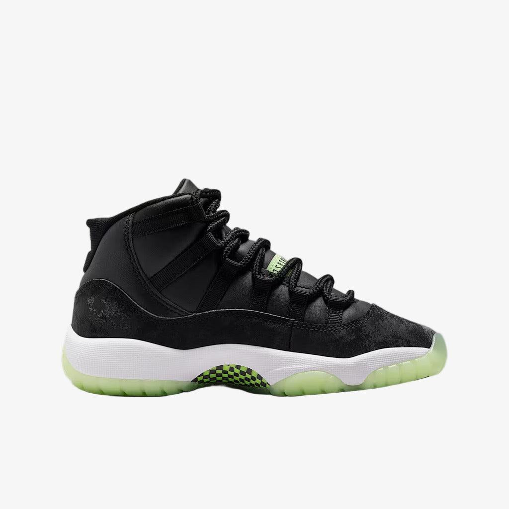 Air Jordan 11 Retro 'Inner Beast / Halloween' (2025) (GS) [IB1378-001] Athletic Basketball Sports Sneakers in Black / Barely Volt - Dark Raisin - White for Unisex Youth Kids Junior Boys Girls - AVBL MRKT (4)