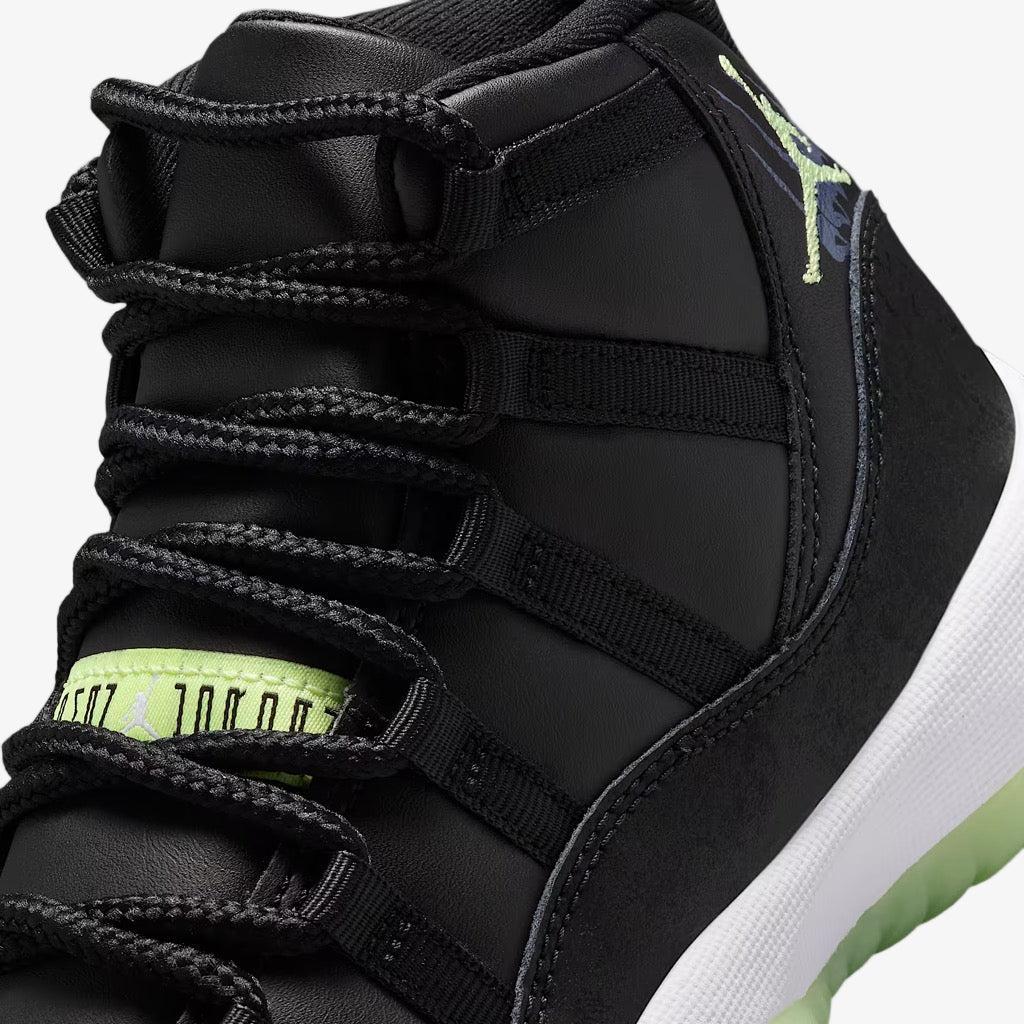 Air Jordan 11 Retro 'Inner Beast / Halloween' (2025) (GS) [IB1378-001] Athletic Basketball Sports Sneakers in Black / Barely Volt - Dark Raisin - White for Unisex Youth Kids Junior Boys Girls - AVBL MRKT (7)
