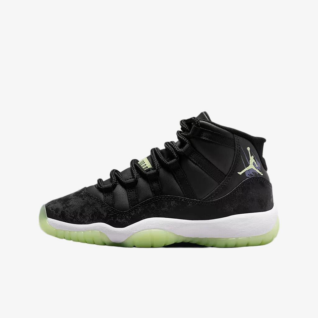 Air Jordan 11 Retro 'Inner Beast / Halloween' (2025) (GS) [IB1378-001] Athletic Basketball Sports Sneakers in Black / Barely Volt - Dark Raisin - White for Unisex Youth Kids Junior Boys Girls - AVBL MRKT (2)