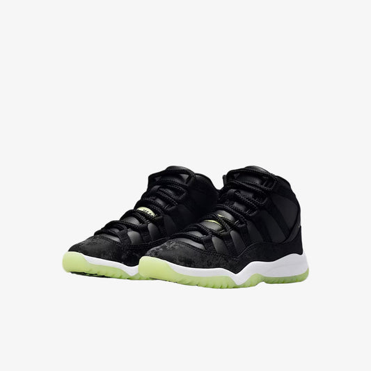 Air Jordan 11 Retro 'Inner Beast / Halloween' (2025) (PS) [IB1379-001] Athletic Basketball Sports Sneakers in Black / Barely Volt - Dark Raisin - White for Unisex Little Kids Pre-School Boys Girls - AVBL MRKT (1)