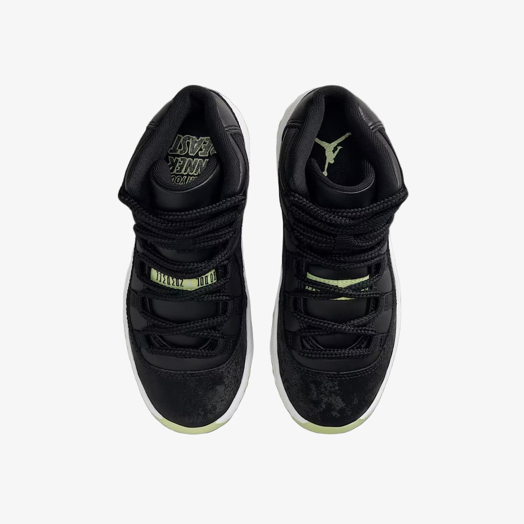 Air Jordan 11 Retro 'Inner Beast / Halloween' (2025) (PS) [IB1379-001] Athletic Basketball Sports Sneakers in Black / Barely Volt - Dark Raisin - White for Unisex Little Kids Pre-School Boys Girls - AVBL MRKT (5)