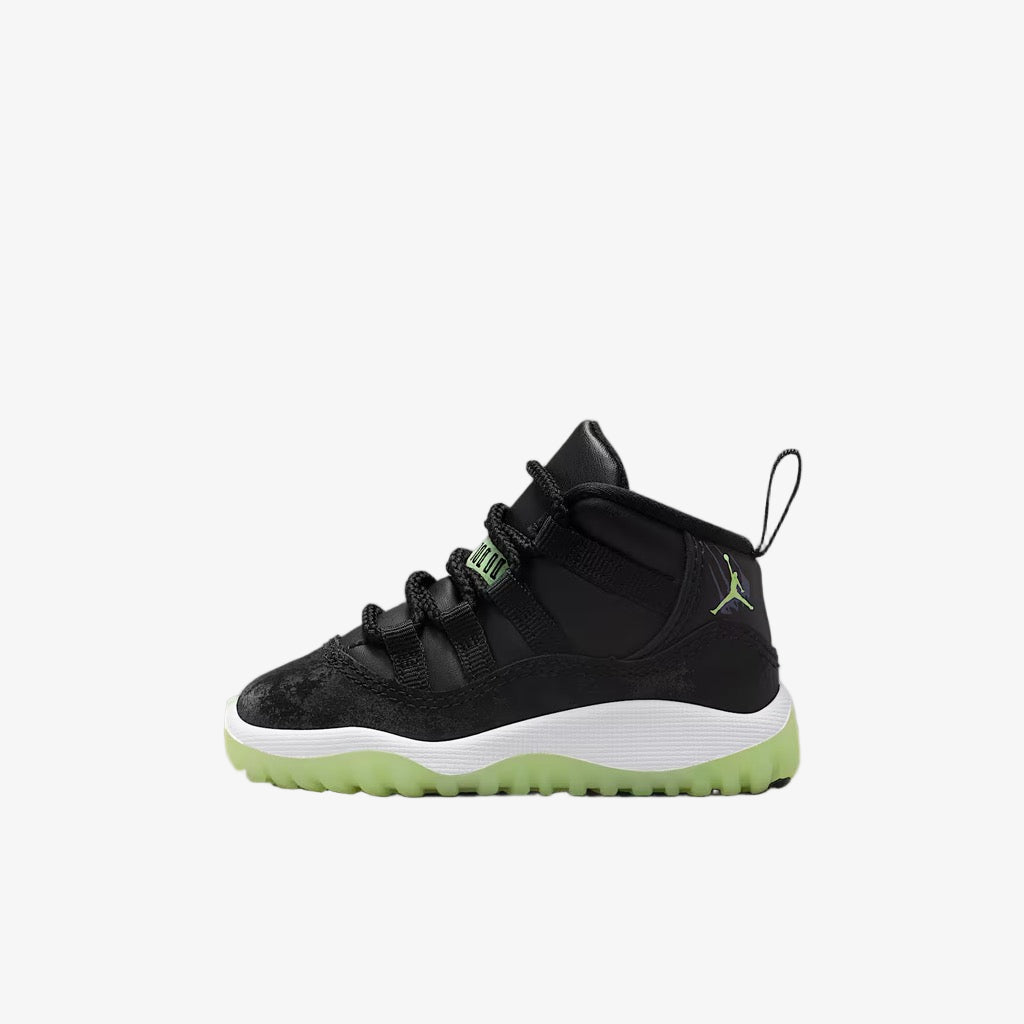 Air Jordan 11 Retro 'Inner Beast / Halloween' (2025) (TD) [IB1380-001] Athletic Basketball Sports Sneakers in Black / Barely Volt - Dark Raisin - White for Unisex Baby Infant Toddler - AVBL MRKT (2)