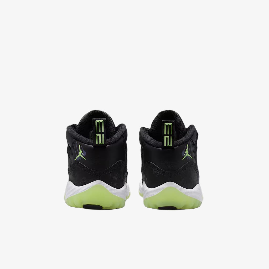 Air Jordan 11 Retro 'Inner Beast / Halloween' (2025) (TD) [IB1380-001] Athletic Basketball Sports Sneakers in Black / Barely Volt - Dark Raisin - White for Unisex Baby Infant Toddler - AVBL MRKT (6)