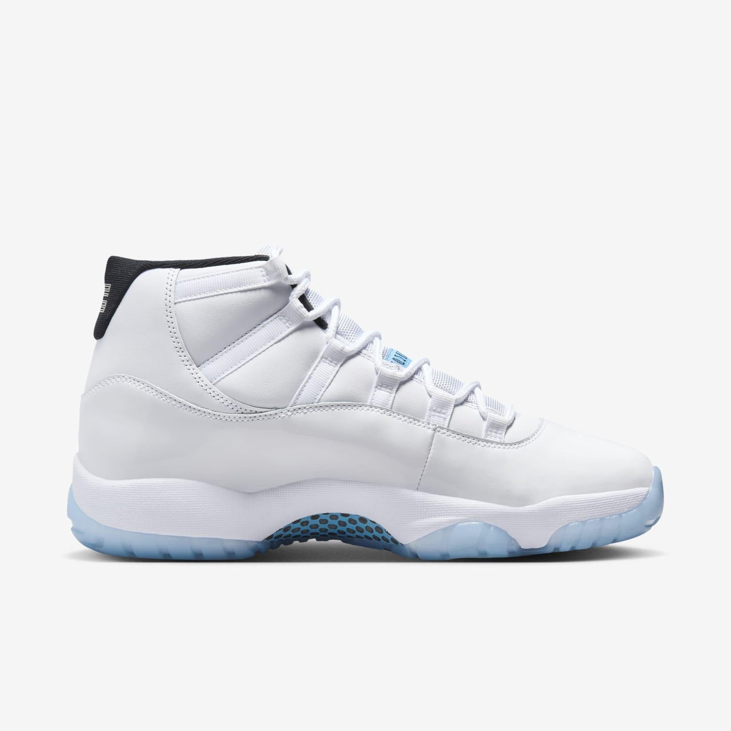 Air Jordan 11 Retro 'Legend Blue / Columbia' (2024) [CT8012-104] Athletic Basketball Sports Sneakers in White / Legend Blue - Black for Unisex Adult Mens - AVBL MRKT (4)